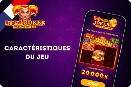 Caractéristiques du jeu dans la machine à sous Royal Joker